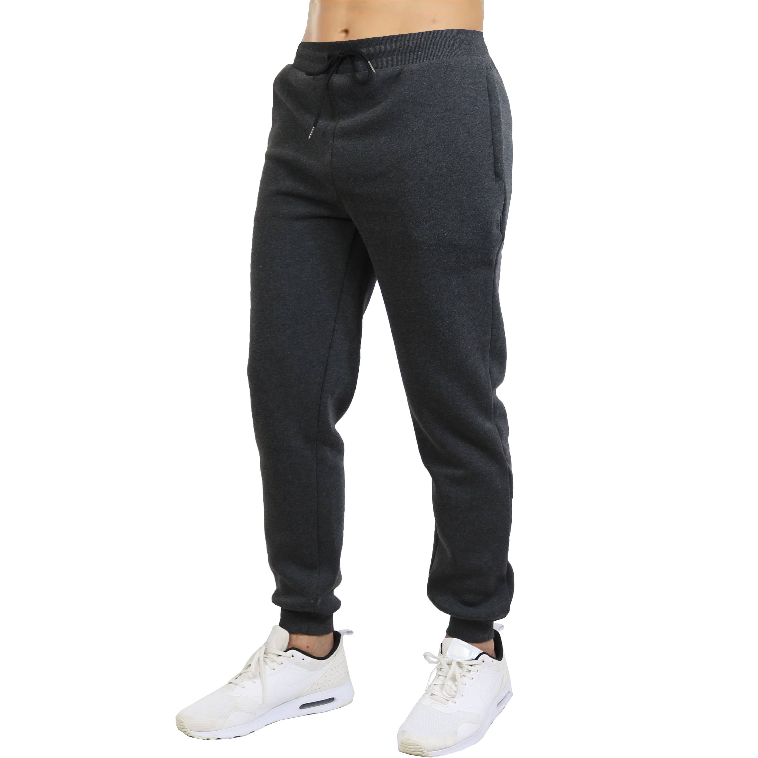 Galaxy By Harvic - Wholesale Athletic Sweatpants/Joggers - Men's - Men's Premium Fleece Jogger Sweatpants W Hidden Zip Pockets2