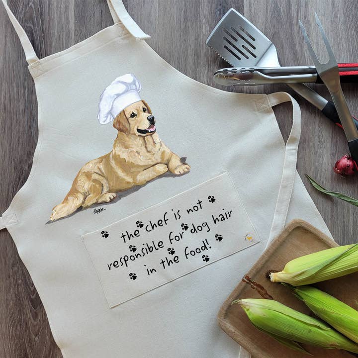 Golden Retriever Lying Down Apron for wholesale by Zeppa Studios
