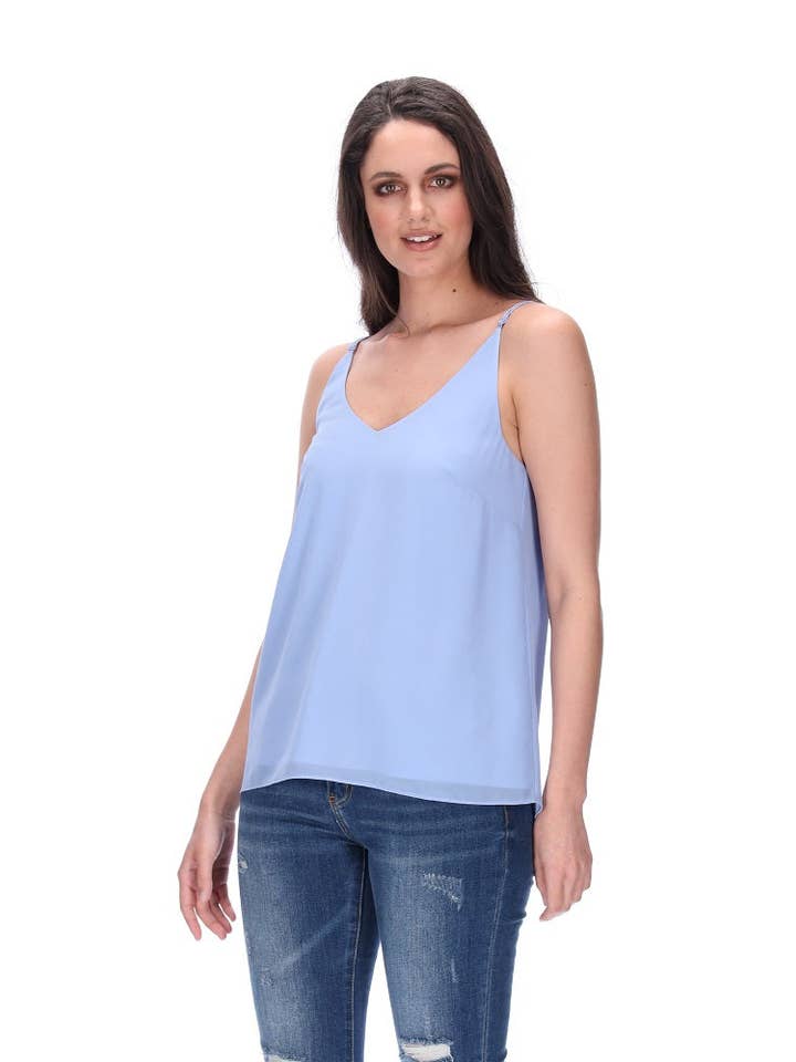 Augustine - Wholesale Tank top – Women′s - Hadley Singlet Cornflower Blue