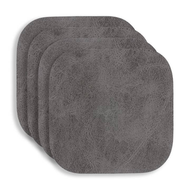 KAF Home - Wholesale Coasters - KAF Home Santiago Set Of 4 Faux Leather Coasters