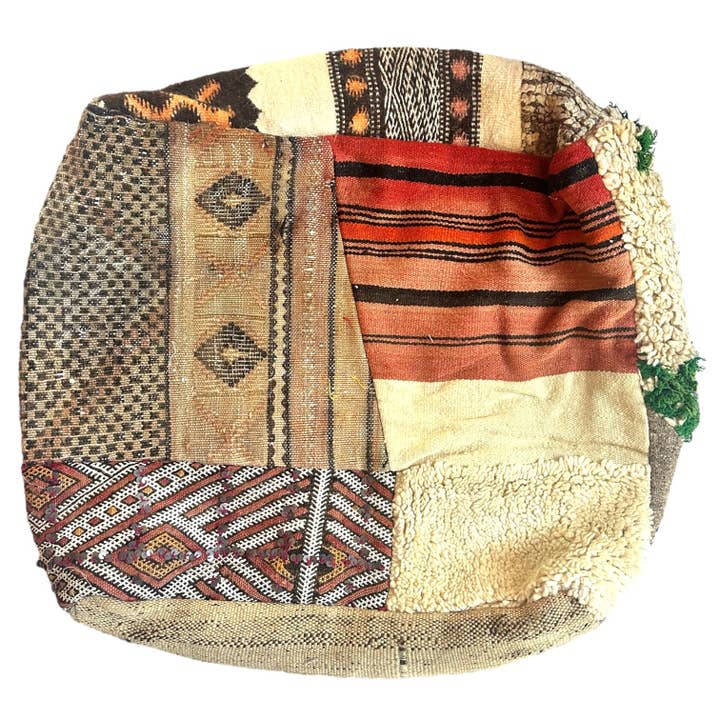 SOUK in the CITY - Wholesale Pouf - UNIQUE Upcycled Berber Poufs - PATCHWORK6