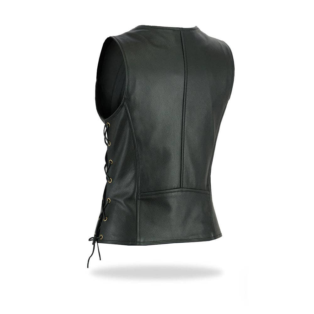 Tackfield - Wholesale Outerwear Vest - Women's - Womens Legacy Rider Motorcycle Leather Vest Heavy-Duty Top Grain Cow Hide1