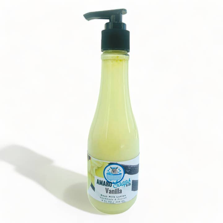 Vanilla Goat Milk Lotion for wholesale by Amaro Soaps & Co.