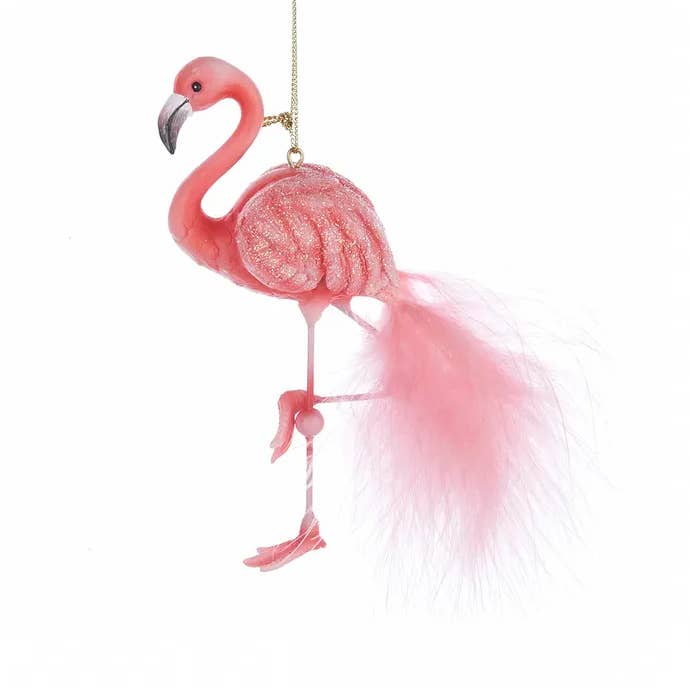 5.5"RESIN PINK FLAMINGO ORNAMENT for wholesale by Kurt S. Adler, Inc.