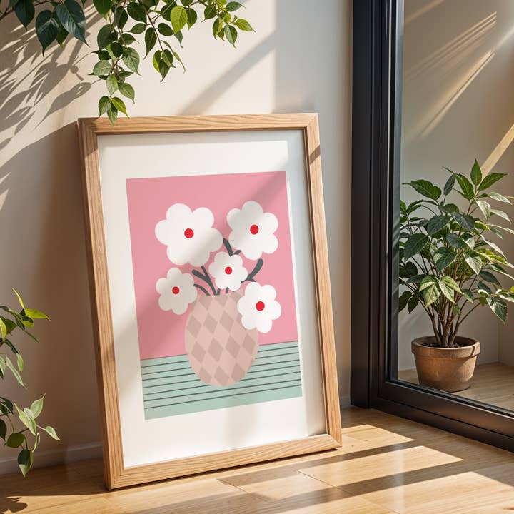 Emmy James Studio - Wholesale Art Print - Daisy Vase Art Print2