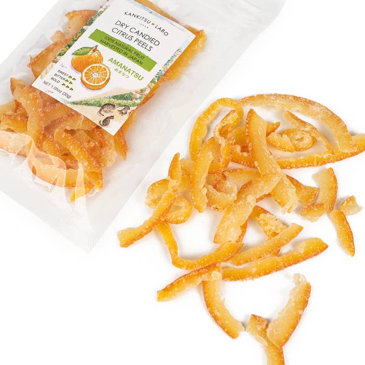 KANKITSU LABO - Wholesale Hard Candy - Dry Candied Japanese Citrus Peel | Amanatsu (あまなつ) | 1.05 oz
