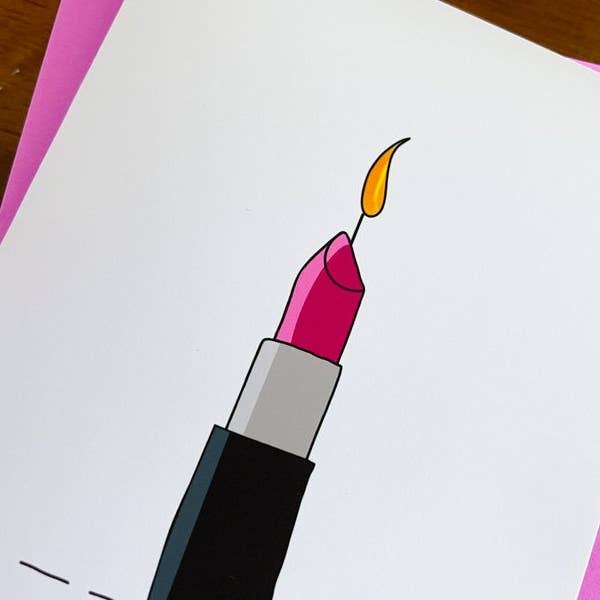 Stone Donut Design, LLC – Großhandel Geburtstagskarten – Schöne Geburtstag Lippenstift Influencer-Karte