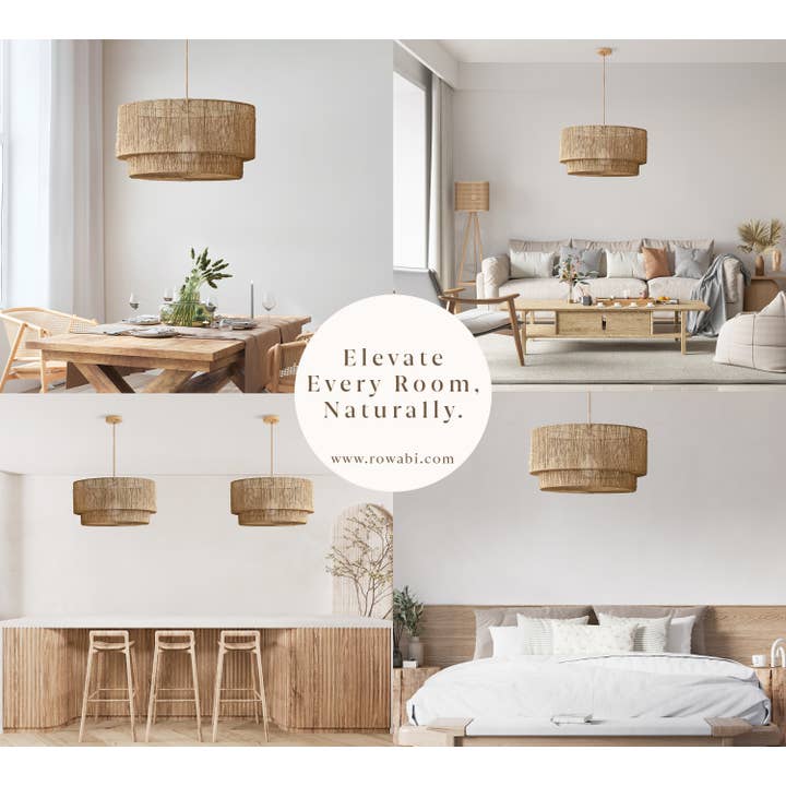 Rowabi - Wholesale Chandelier/Hanging Light - Luminous Lace Rattan Pendant Light