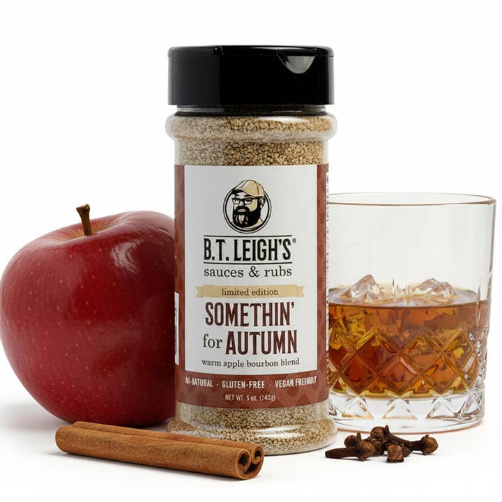 Något för hösten - Varm äppelbourbonkryddblandning för wholesale av B.T. Leigh's Sauces & Rubs