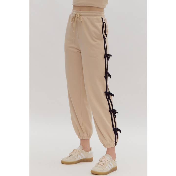 Solida joggingbyxor med hög midja för wholesale av STYLE USA