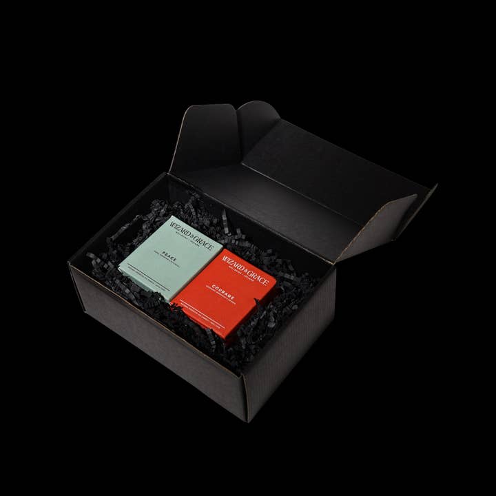 Wizard & Grace Stress Relief Collection - Two-candle Essential Oil Candle Gift Set for wholesale by Wizard & Grace Wellbeing