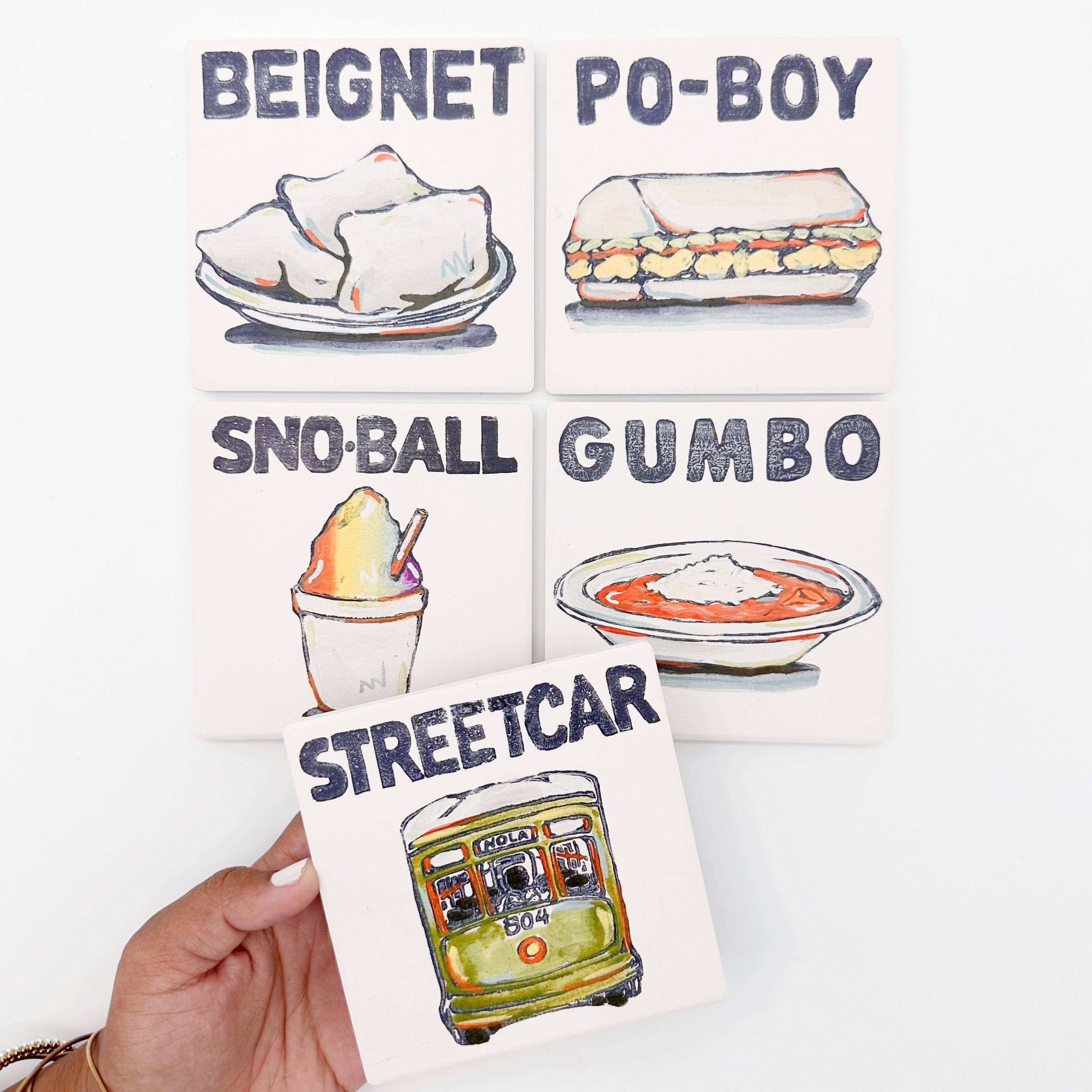 Wholesale NOLA Street Tiles Coaster - New Orleans Absorbable Stone