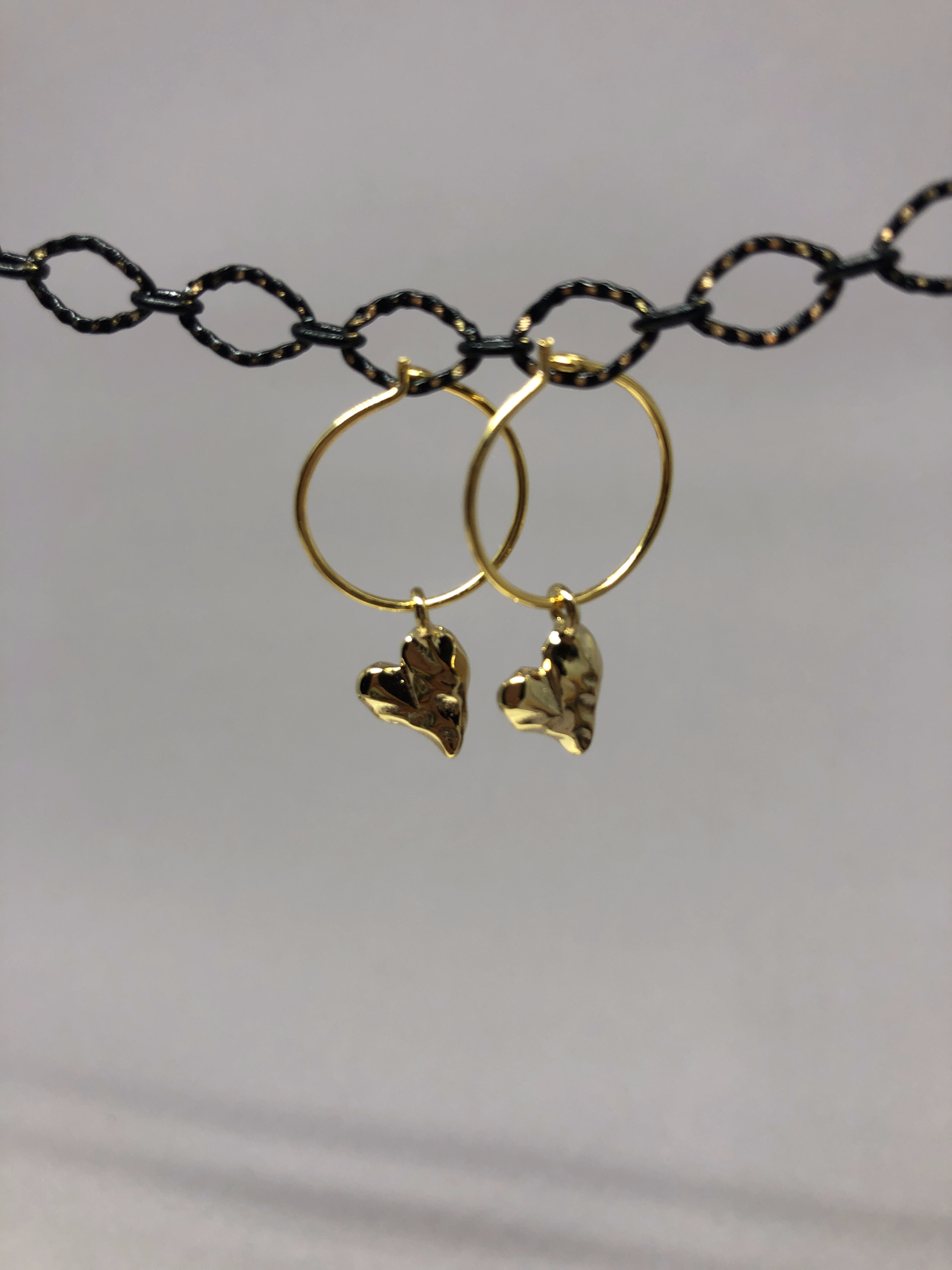 BMR - Wholesale Dangle Earrings - Small Gold Hoop With Assorted Tiny Charms22