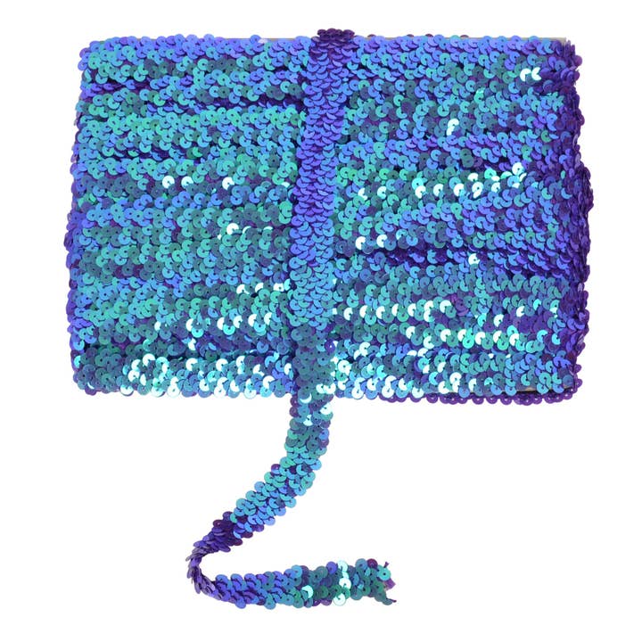 AK Brand - Wholesale Ribbon – Gift wrapping - Elastic Sequin Trim 0.8 Inch Glitter Paillette Ribbon47