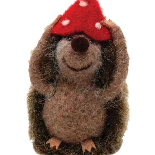 Erizo fieltro con sombrero de champiñones para venta al por mayor de Bright Ideas