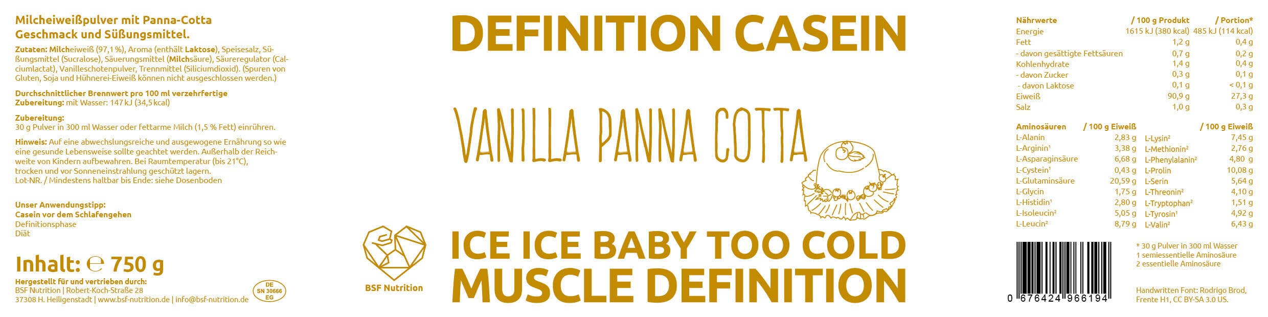 BSF Nutrition - Wholesale Protein/Superfood Powder - Casein protein3