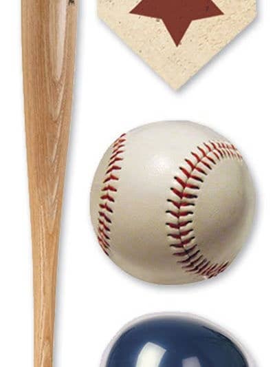 Scrapbook Stickers - 3D Baseball for wholesale by Paper House Productions