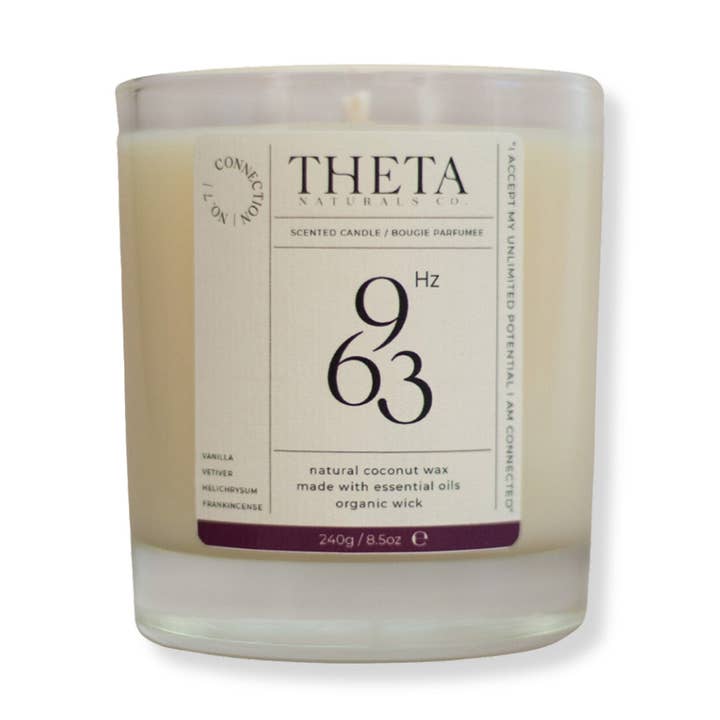 963Hz Connection Candle - Crown Chakra for wholesale by Theta Naturals Co.