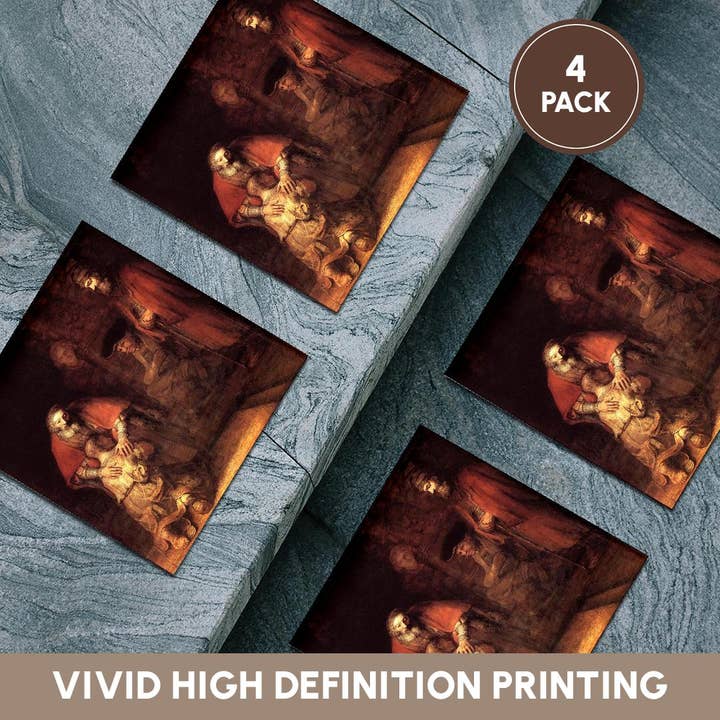 3dRose - Wholesale Coasters - 3dRose, Print of Rembrandt Painting The Prodigal Son, Coaster5