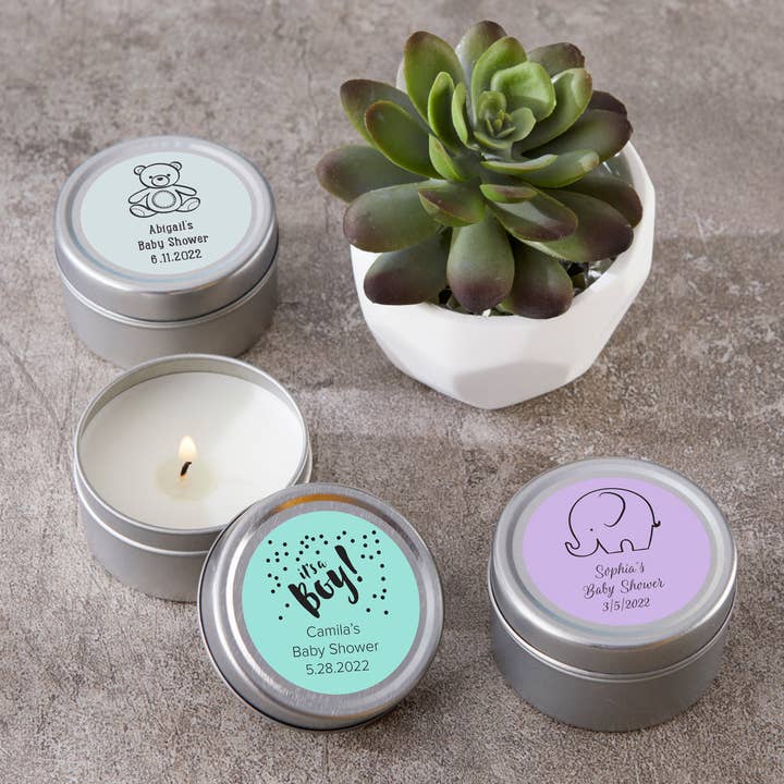 Kate Aspen – wholesale Party gift – Travel Candle Tin Party Favors (Stickers not included)