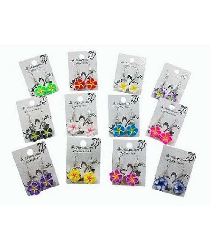 DK Hawaii - Wholesale Dangle Earrings - Fimo Flower Earrings Hooks0