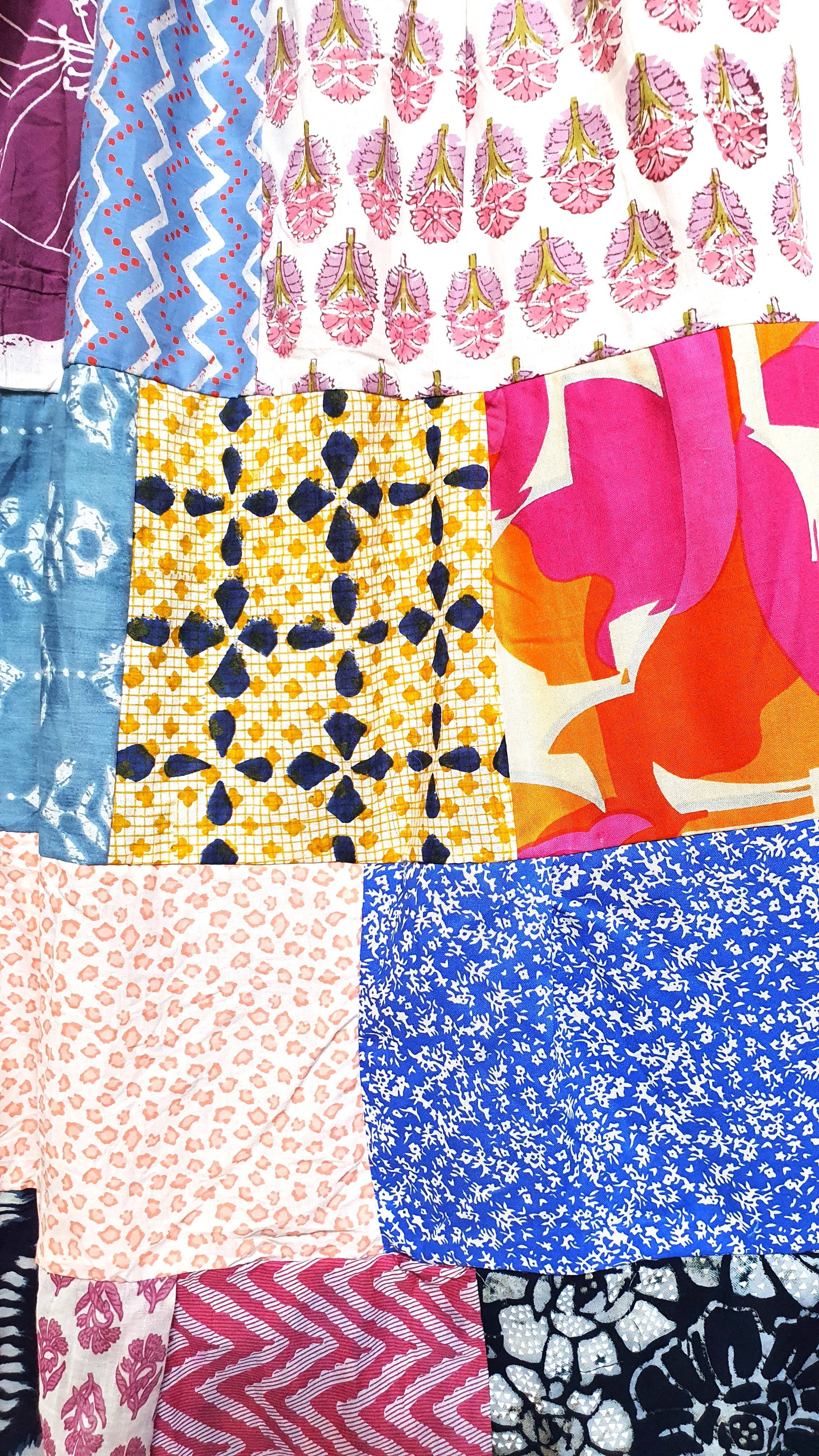 Beige & Co Thai Crafts - Wholesale Skirt - Women's - Zero-Waste Patchwork Cotton Maxi Skirt – One of a Kind8