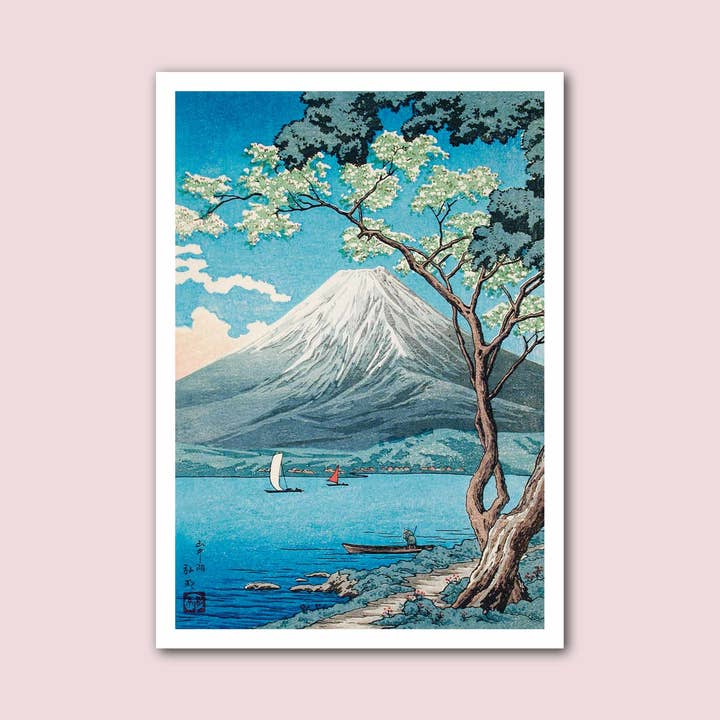 Monte Fuji do Lago Yama Impressão Japonesa Vintage por atacado de Holland Road Prints