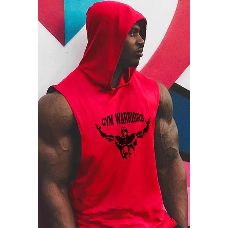 Paperdoll – wholesale Tank top – Men's – GYM CLOTHING MENS BODYBUILDING HOODED TANK TOP7