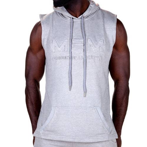MEMFitness French Terry Sleeveless Hoodie for wholesale by MEMFitness