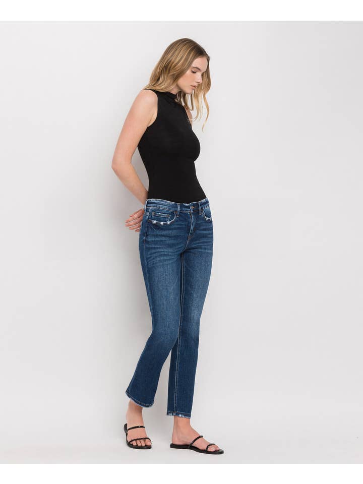 WAX PLANT MID RISE ANKLE SLIM STRAIGHT JEANS F4999 for wholesale on Faire