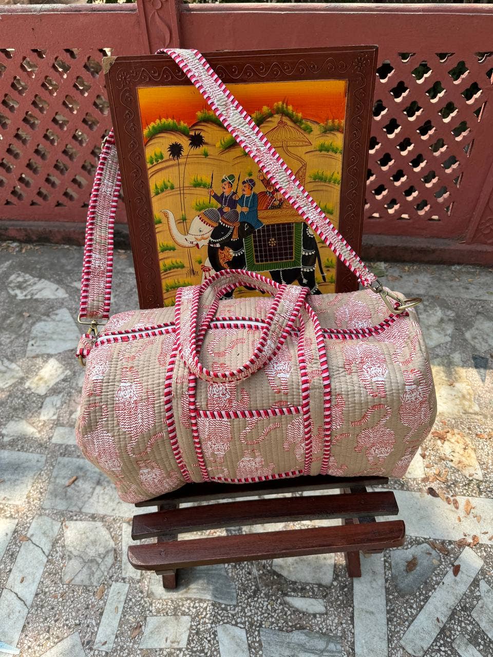 GYPSY STUDIO - Wholesale Weekender Bag - Women's - Lightweight Quilted Cotton Duffel Cotton Canvas Duffel Bag 6