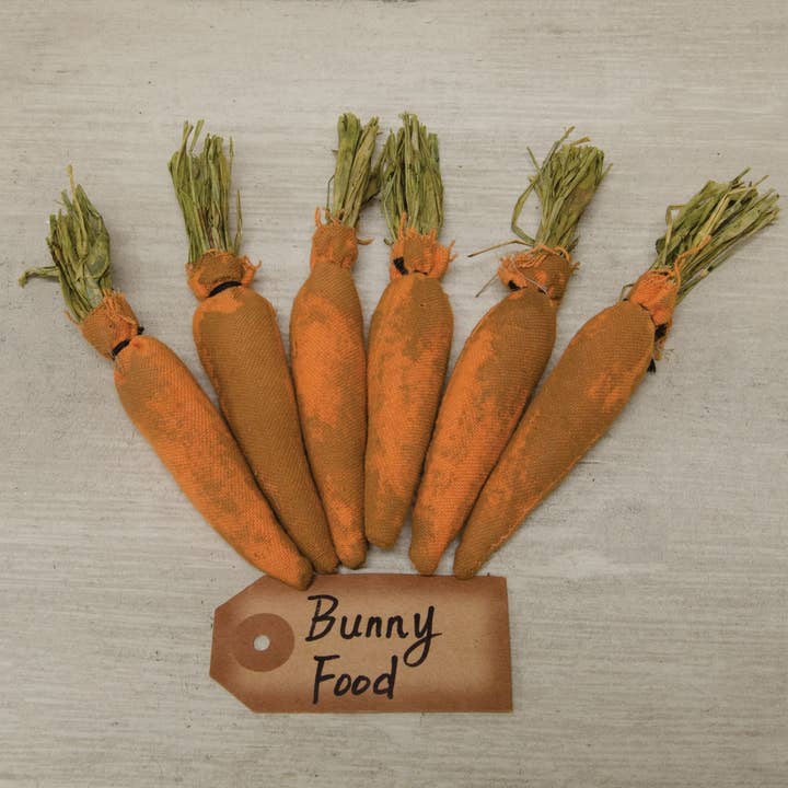 The Hearthside Collection - Wholesale Decorative Tabletop Object - 6/Set, Bunny Food Carrots1