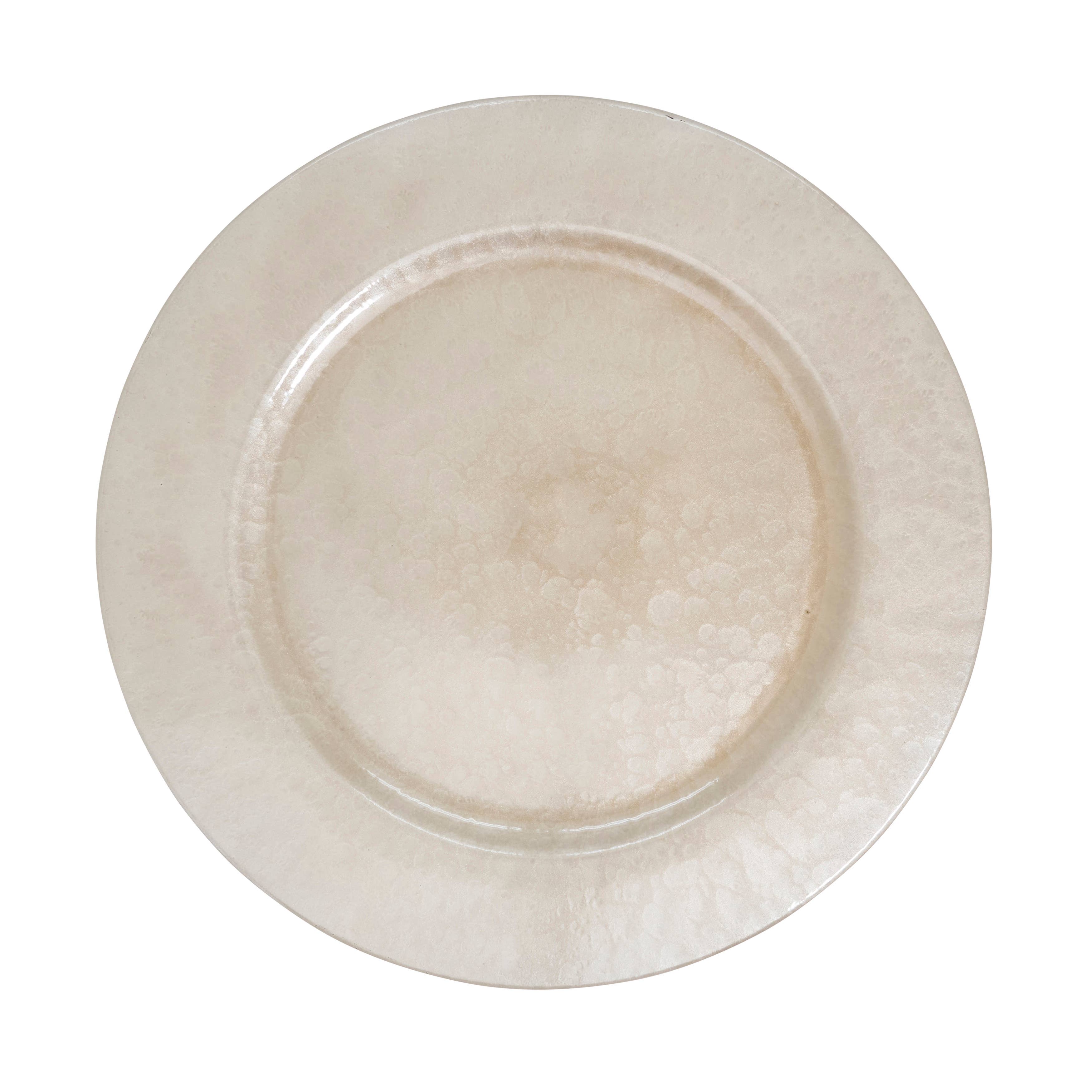 Saro Lifestyle - Wholesale Charger Plate - Soft Glow Faux Mother of Pearl Charger Plate5