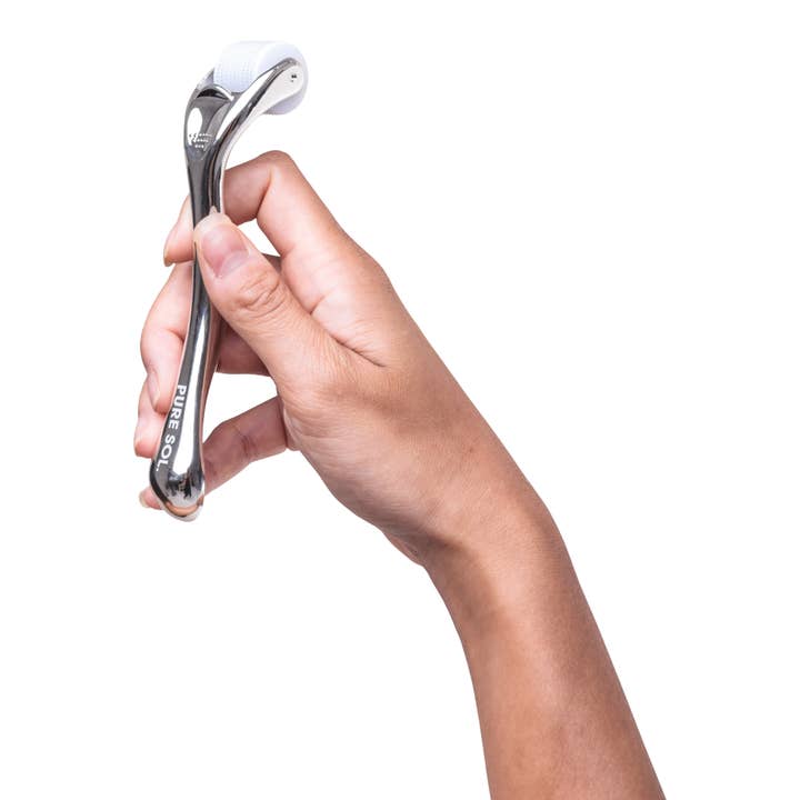 PURE SOL. - Wholesale Face/Beauty Roller - Let It Roll Stainless Steel at Home Microneedle Roller2
