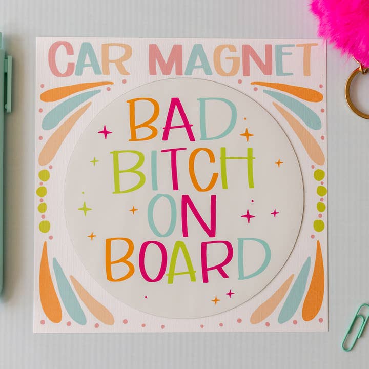 Bad Bitch Car Magnet - 6 Magnets for wholesale by Colette Paperie