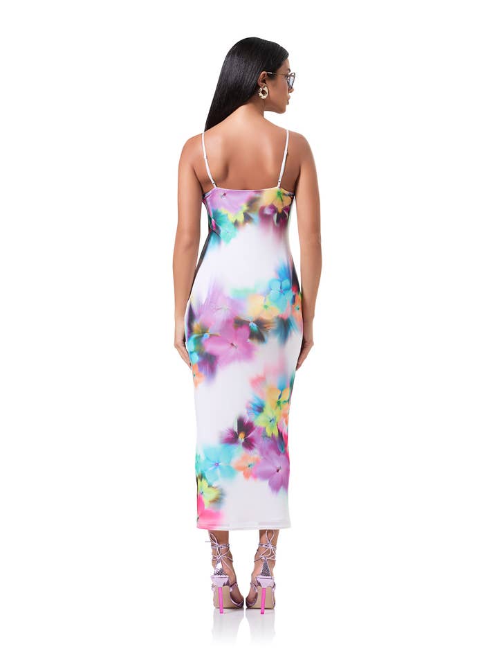 Amina Mesh Dress - Blur Pansy for wholesale on Faire