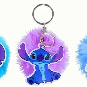 KIDDY-MOOV - Wholesale Keychain - Kids - Stitch plush pompom keychain 7cm + plastic pendant 62
