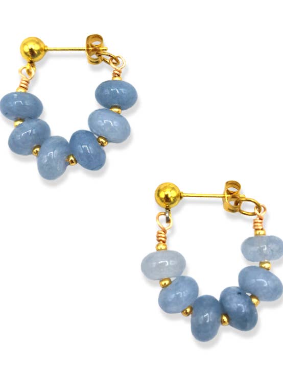 Boucles d'oreilles Candy Sky Blue pour la vente par BLOSS Jewelry