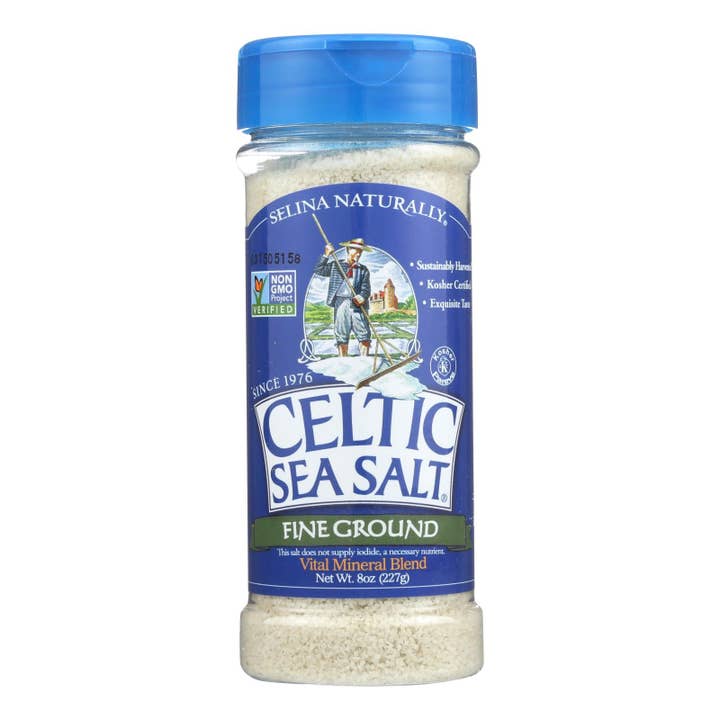 Celtic Sea Salt Shaker - Fine Ground - Case of 6 - 8 oz for wholesale by Everyday Supply Co
