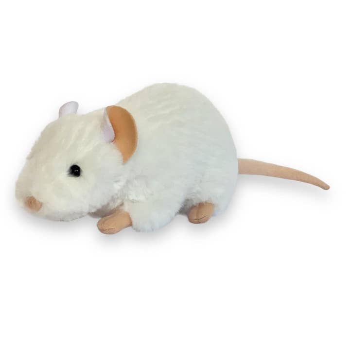 Auswella - Wholesale Stuffed/Plush Toy - Kids & Baby - 8" White Rat Plush Stuffed Animal