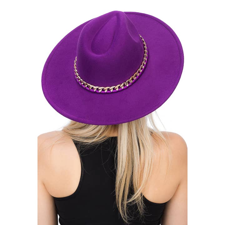 Cap Zone – Fedora - Mulher por atacado – Chapéu Monocromático Revelado Corrente Cubana Larga Feltro Chapéu11