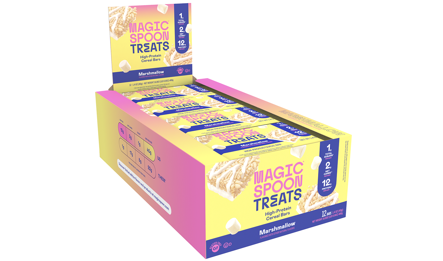Magic Spoon - Wholesale Snack Bar - Marshmallow 12 Treat Protein Pack ($1.80/Treat)1