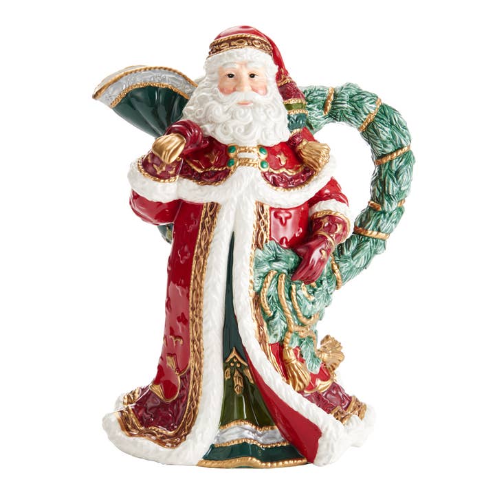 RED Fitz & Floyd Noel Holiday Santa Pitcher Gift Box Pkg for wholesale on Faire0