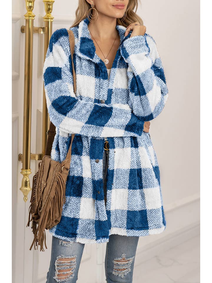 UNISHE - Wholesale Shirt Jacket/Shacket - Women’s - TOPW923 Plaid Flannel Shacket Jacket Women17