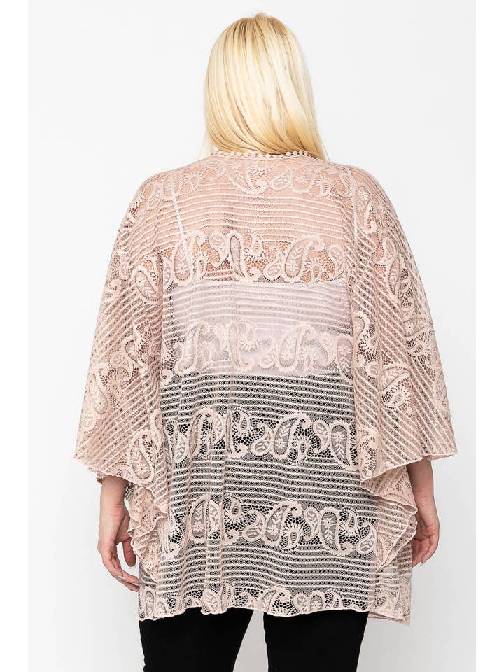 WITH U SHOP – Engroshandel Cardigan - Dame – Kimono Stil Blonder Cardigan1