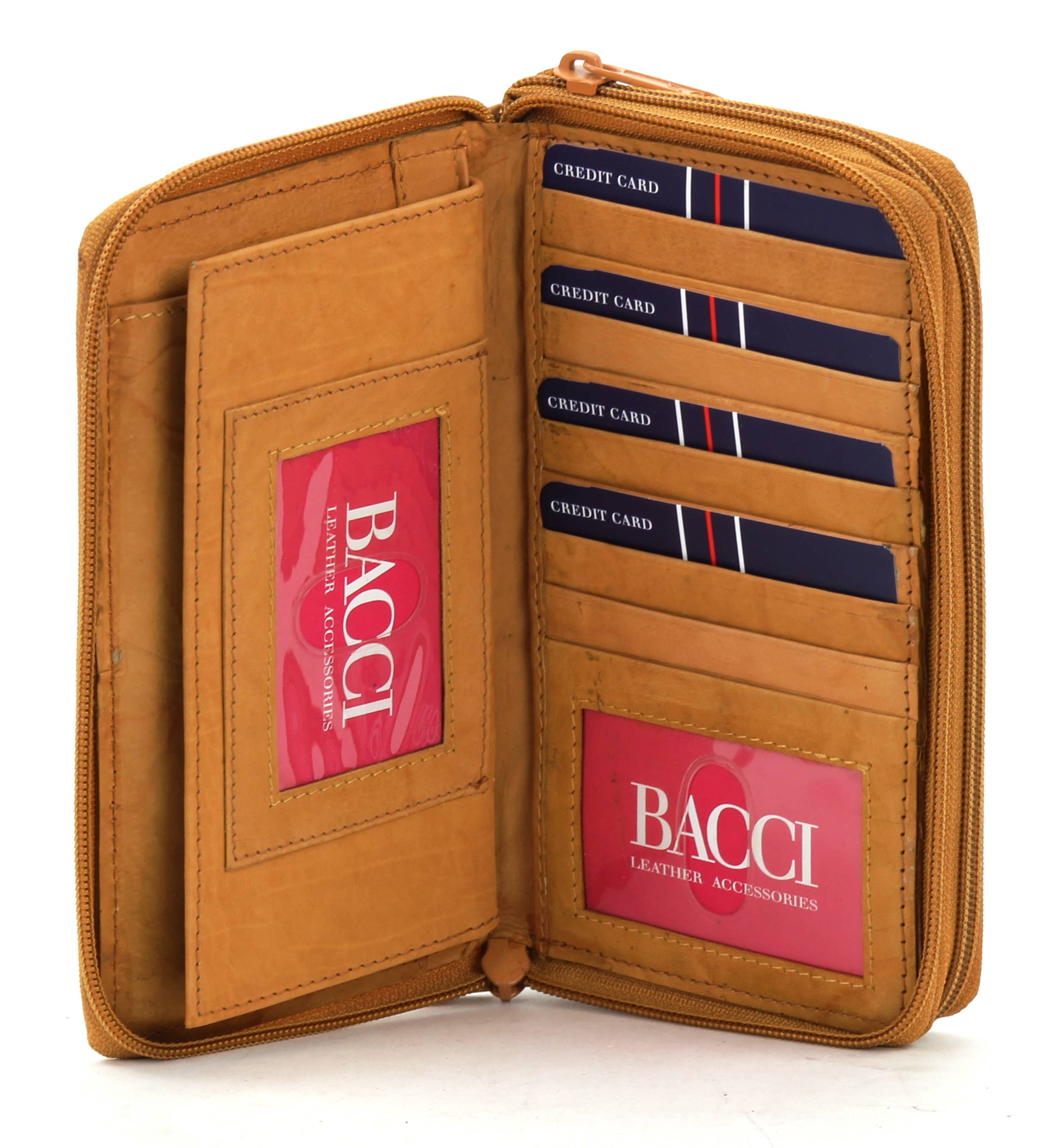 Leather Impressions Inc - Wholesale Wallet - Women's - Double Zipper Women's Clutch 1558512