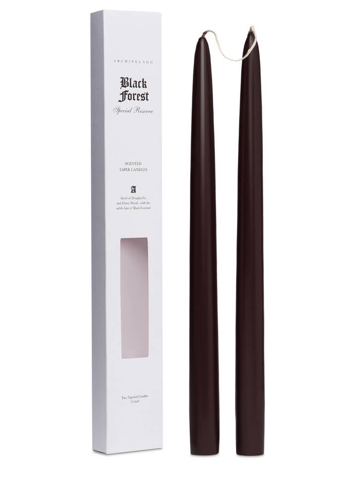 Black Forest Scented Tapers for wholesale by Archipelago Fragrences