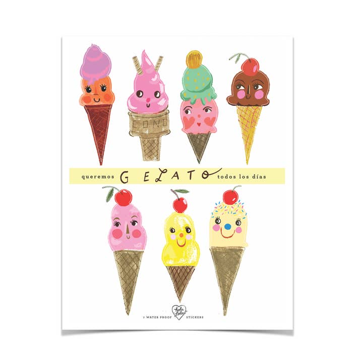 Gelato Stickers Set for wholesale by Holalola