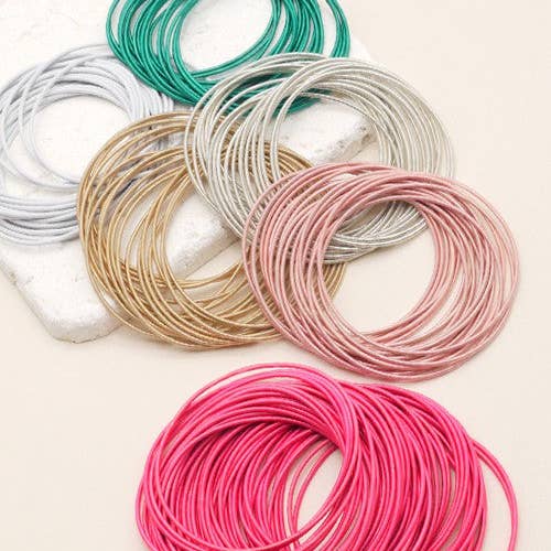 JOSSLYN by wall to wall - Wholesale Jewelry Set - Guitar String Bracelets -20pcs set | 40B100