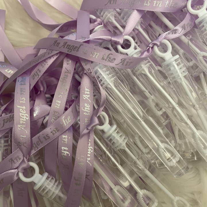 “An Angel Is In the Air” Memorial Bubbles for wholesale by Add Ribbons Co.